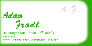 adam frodl business card